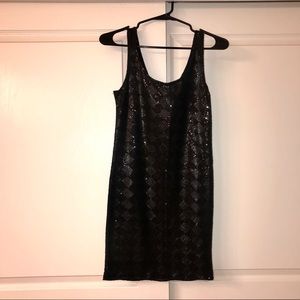 Black Sequin Party Dress